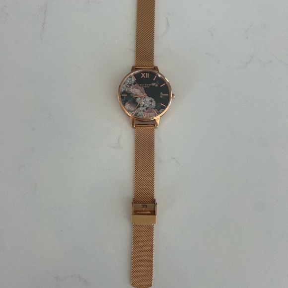 Olivia Burton London women’s Watch signature black face floral - Picture 3 of 5
